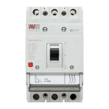 Выключатель автоматический AV POWER-1/3  25А 80kA TR AVERES