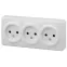 Розетка 3х2P, 16A-250В, ОУ, Эра Эксперт, белый, 11-2207-01