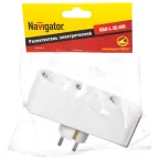 Тройник на 3 гнезда в ряд с заземлением 94 672 NAD-L-3E-WH