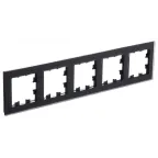 ATLASDESIGN NATURE рамка пятипостовая, МАТОВОЕ ОРГАНИЧЕСКОЕ СТЕКЛО ЧЕРНЫЙ