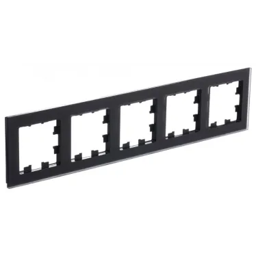 ATLASDESIGN NATURE рамка пятипостовая, МАТОВОЕ ОРГАНИЧЕСКОЕ СТЕКЛО ЧЕРНЫЙ