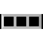 Valena LIFE Рамка 3 поста алюминий универсальная