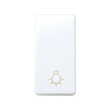 Кнопка клавишная свет узкая, 10А 250В, S27 белый