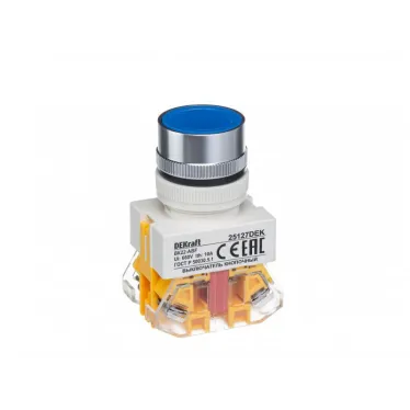 Выключатель кнопочных с фиксацией ABF 22мм синий 220В ВK-22