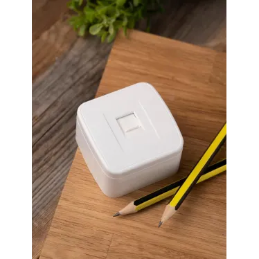 Розетка Минск Phone 1-местная ОП белая