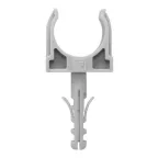 Крепеж-клипса с дюбелем серая д16 в малой упаковке (10шт/900шт уп/кор)