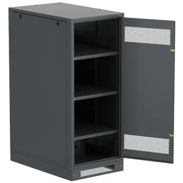 Шкаф LINEA B (пустой) 1450х600х950мм металлическая дверь черный