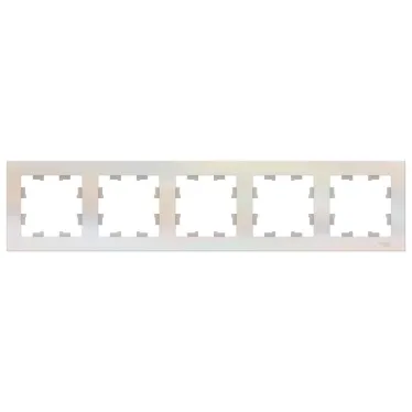 Рамка пятипостовая ATLASDESIGN универсальная жемчуг