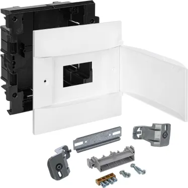 Practibox S Пластиковый щиток Встраиваемый (ЩРв-П) 1X6 Белая дверь