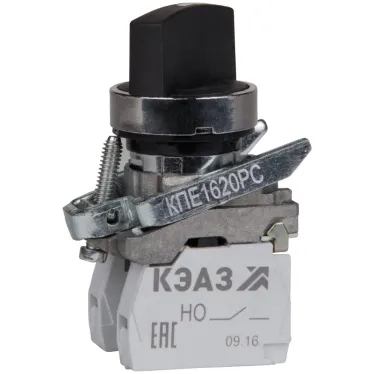 Переключатель КПЕ2520РС-черный-2но+0нз-ручка-фикс-3поз-IP54-КЭАЗ