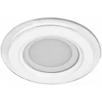 Светильник светодиодный ДВО-12w 4000K 960Лм со стеклом белый