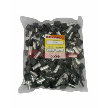 Наконечник штыревой втулочный изолир F-20 мм 50 кв мм (НШВи 50-20) оливковый, REXANT