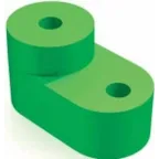 Изолятор угловой для нулевой шины зеленый