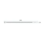 Хомут-стяжка кабельная нейлоновая 100x2,5 мм, белая, упаковка 100 шт, REXANT
