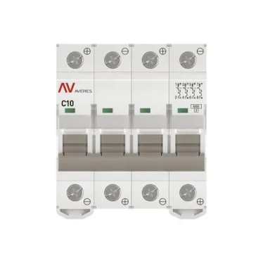 Выключатель автоматический AV-6 DC 4P 10A (C) 6kA AVERES