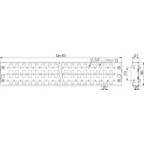 Рейка поперечная универсальная трехрядная 600 2шт