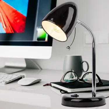 Светильник настольный N-116-Е27-40W-BK черный (16/96)