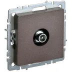 BRITE Розетка TV проходная РТВ10-0-БрТБ темная бронза