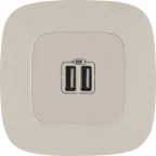 Зарядное устройство Valena ALLURE два USB-разъема 240В/5В 1500мА лицевая панель слоновая кость