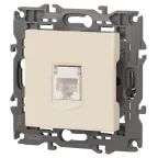 Розетка RJ45, Эра Elegance, сл.кость, 14-3107-02