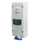 Розетка наружной установки с механической блокировкой и DIN-рейкой на 6 модулей IP44 16A