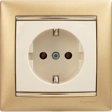 VALENA Розетка с заземлением в рамку слоновая кость