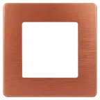 Рамка для розеток и выключателей Серия 12 12-5101-14 на 1 пост, Сатин, медь