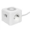 Удлинитель Куб 2 гнезда 2USB 2,4А+Type C + Ночник 1,3 метра 1мм2