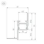 Профиль ARH-СEIL-S14-SHADOW-2000 WHITE