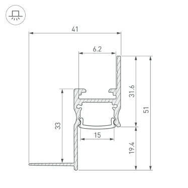 Профиль ARH-СEIL-S14-SHADOW-2000 WHITE