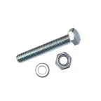 Болт DIN933 8.8 с шестигранной головкой оцинк. М8х120 + гайка + шайба (2 шт)