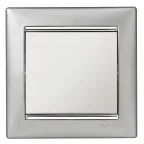 Выключатель одноклавишный, в рамку, белый