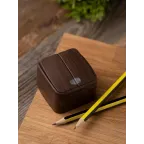 Выключатель двухклавишный ОП Минск 10А с индикатором темное дерево