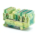 Клемма заземления, зажим push-in, 3 точки подключения, 2.5 кв.мм