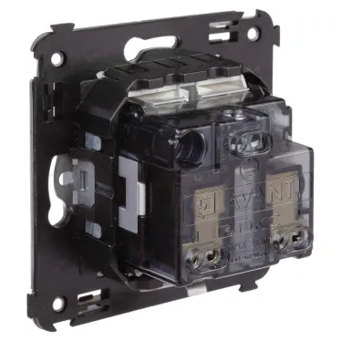 Avanti Розетка в стену 2P+E с з/ш Закаленная сталь