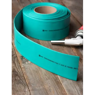 Термоусаживаемая трубка ТУТ нг 60/30 зелёная рулон PROxima