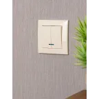 Валенсия выключатель 2-кл. 10А кремовый с индикатором