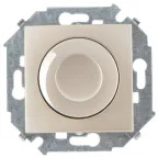 Регулятор напряжения поворотно-нажимной, 500Вт, 230В, винтовой зажим, шампань