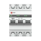 Выключатель автоматический трехполюсный 5А D ВА47-63 4.5кА PROxima