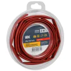 Трубка термоусадочная ТТУ нг-LS 6/3 красная (2м/упак) IEK