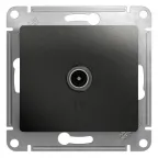 GLOSSA Розетка телевизионная TV проходная 4DB антрацит в рамку