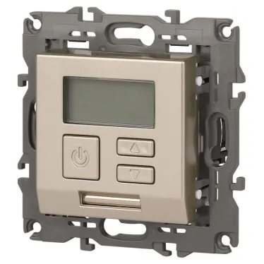 Терморегулятор универс.230В-Imax16А, Эра Elegance, шампань, 14-4111-04