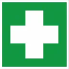 Наклейка ''Аптечка первой медицинской помощи'' EC01 (200х200мм)