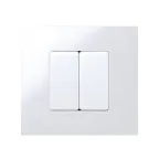 Выключатель проходной узкий, 10А 250В, S27, белый