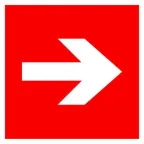 Знак F 01-01 ''Направляющая стрелка'' 200х200 мм, пленка самоклеящаяся с покрытием фотолюминесцентным ГОСТ Р 12.4.026-2001