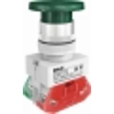 Кнопка AEAL 22мм грибовидная с фиксацией зеленая 220В ВK-22