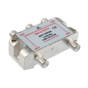 Делитель ТВ х 4 под F разъём 5-2500 МГц ''СПУТНИК'',