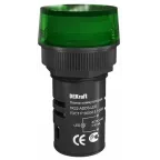 Лампа ADDS 22мм зеленая LED 22 24В AC/DC