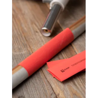 Термоусаживаемая трубка ТУТ нг 25/12,5 красная рулон PROxima