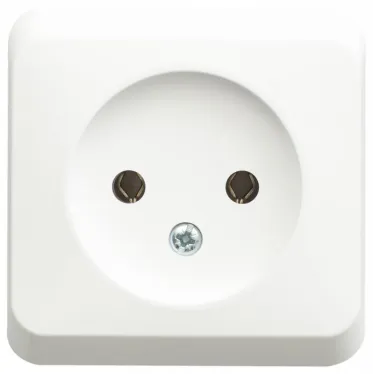 ЭТЮД Розетка наружная без заземления без шторок белая